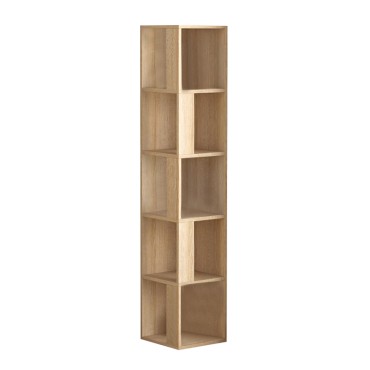 Βιβλιοθήκη γωνιακή Piano Megapap χρώμα sapphire oak 31,4x31,4x158,9cm 1 τεμ.