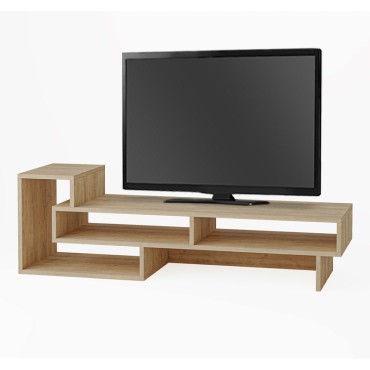 Έπιπλο τηλεόρασης Tetra Megapap χρώμα sapphire oak 136,7x40x42cm 1 τεμ.