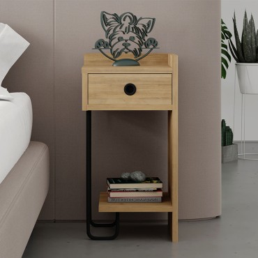 Κομοδίνο Sirius Megapap δεξί χρώμα φυσικό οξιάς 32x30x61cm 1 τεμ.