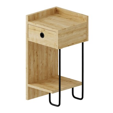 Κομοδίνο Sirius Megapap αριστερό χρώμα φυσικό οξιάς 32x30x61cm 1 τεμ.