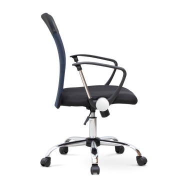 Καρέκλα γραφείου Franco Megapap με ύφασμα Mesh χρώμα γκρι - μαύρο 59x57x95/105cm 1 τεμ.
