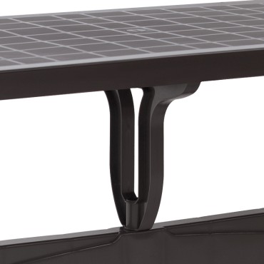 Τραπέζι πολυπροπυλενίου Callan Megapap χρώμα καφέ 120x70x73cm 1 τεμ.