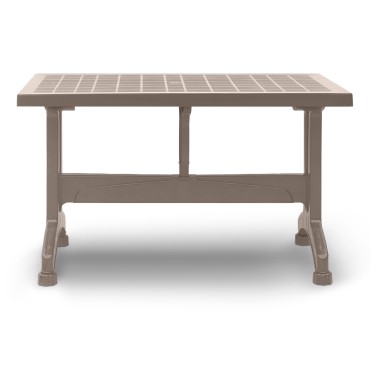 Τραπέζι πολυπροπυλενίου Callan Megapap χρώμα cappuccino 140x80x73cm 1 τεμ.