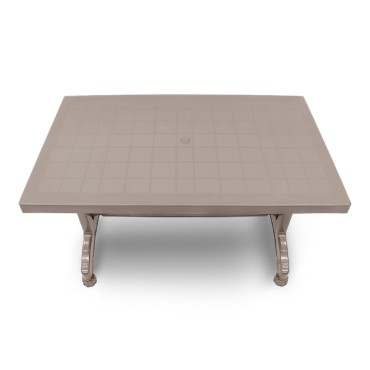 Τραπέζι πολυπροπυλενίου Callan Megapap χρώμα cappuccino 140x80x73cm 1 τεμ.