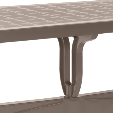 Τραπέζι πολυπροπυλενίου Callan Megapap χρώμα cappuccino 140x80x73cm 1 τεμ.