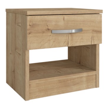Κομοδίνο Lube Megapap χρώμα sapphire oak 40x28,2x40cm 1 τεμ.