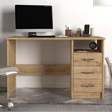 Γραφείο εργασίας Eldoris Megapap χρώμα sapphire oak 120x60x75cm 1 τεμ.