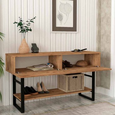 Κονσόλα μελαμίνης Aron Megapap χρώμα atlantic pine 138,8x41x75,7cm 1 τεμ.