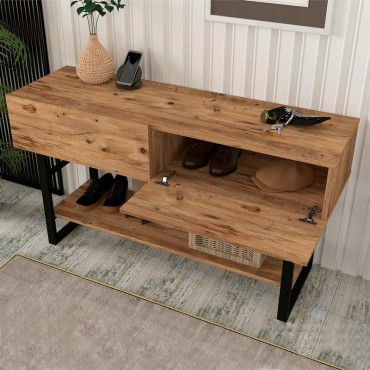 Κονσόλα μελαμίνης Aron Megapap χρώμα atlantic pine 138,8x41x75,7cm 1 τεμ.
