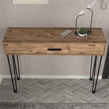 Κονσόλα μελαμίνης Rochel Megapap χρώμα atlantic pine 120x35x89,8cm 1 τεμ.