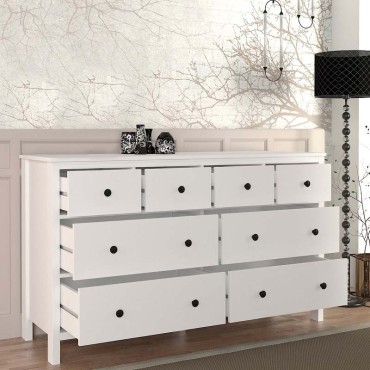 Συρταριέρα - Μπουφές Sabina Megapap χρώμα λευκό 160x50x96cm 1 τεμ.