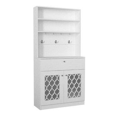 Έπιπλο κουζίνας Axel Megapap χρώμα λευκό 90x37x183,6cm 1 τεμ.