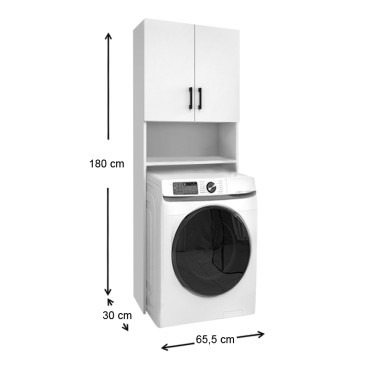 Έπιπλο πλυντηρίου Holton Megapap χρώμα λευκό 65,5x30x180cm 1 τεμ.