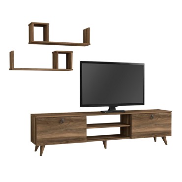 Έπιπλο τηλεόρασης Seddra Megapap χρώμα καρυδί 180x31,5x45cm 1 τεμ.