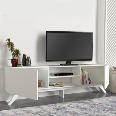 Έπιπλο τηλεόρασης Jarvis Megapap χρώμα λευκό 180x31,3x58cm 1 τεμ.