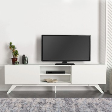 Έπιπλο τηλεόρασης Jarvis Megapap χρώμα λευκό 180x31,3x58cm 1 τεμ.
