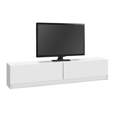 Έπιπλο τηλεόρασης Ahenk Megapap από μελαμίνη χρώμα λευκό 160x31,3x32,9cm 1 τεμ.