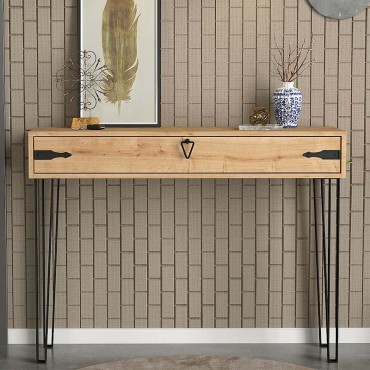 Κονσόλα μελαμίνης Cenova Megapap χρώμα sapphire oak 120x35x89,8cm 1 τεμ.