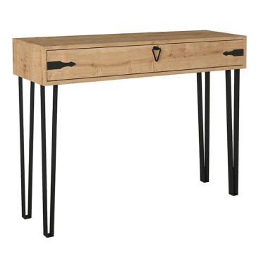 Κονσόλα μελαμίνης Cenova Megapap χρώμα sapphire oak 120x35x89,8cm 1 τεμ.