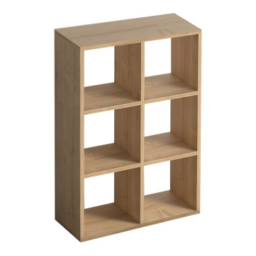Βιβλιοθήκη Cube Megapap από μελαμίνη χρώμα oak 73,5x34x109cm 1 τεμ.