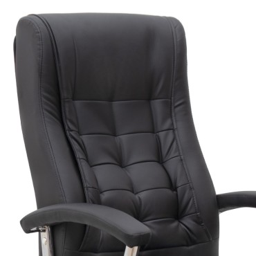 Καρέκλα γραφείου διευθυντική Vision Megapap από τεχνόδερμα χρώμα μαύρο 63x70x112/120cm 1 τεμ.