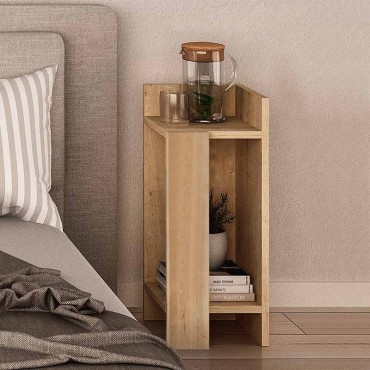 Κομοδίνο Elos Megapap σετ 2 τεμ. χρώμα sapphire oak 25x27x60cm