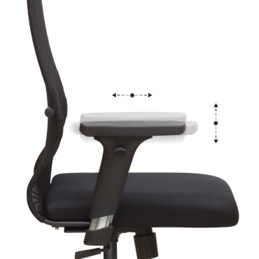 Καρέκλα γραφείου B2-8D Megapap εργονομική με ύφασμα Mesh χρώμα μαύρο 68x70x103,5/117,5cm 1 τεμ.