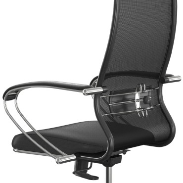 Καρέκλα γραφείου Sit-1031672 Megapap εργονομική με διπλό ύφασμα Mesh και τεχνόδερμα χρώμα μαύρο 66x70x118/131cm 1 τεμ.