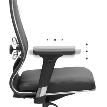 Καρέκλα γραφείου Synchrosit-10 Megapap εργονομική με διπλό ύφασμα Mesh και τεχνόδερμα χρώμα μαύρο 65x70x121/134cm 1 τεμ.