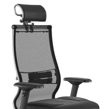 Καρέκλα γραφείου Samurai L2-6D Megapap εργονομική με ύφασμα TS Mesh και τεχνόδερμα χρώμα μαύρο 69x70x125/137cm 1 τεμ.