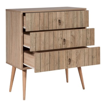 Συρταριέρα Soho Megapap από μελαμίνη χρώμα sonoma 80x40x90cm 1 τεμ.