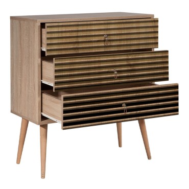 Συρταριέρα Soho Megapap από μελαμίνη χρώμα sonoma 80x40x90cm 1 τεμ.