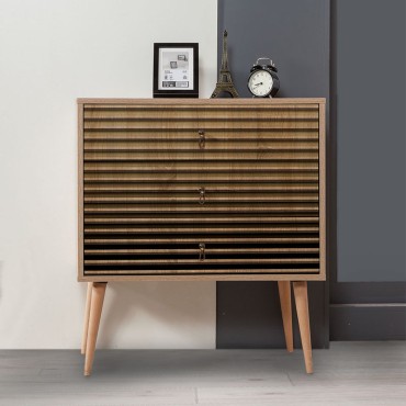 Συρταριέρα Soho Megapap από μελαμίνη χρώμα sonoma 80x40x90cm 1 τεμ.