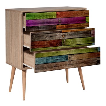 Συρταριέρα Soho Megapap από μελαμίνη χρώμα sonoma 80x40x90cm 1 τεμ.