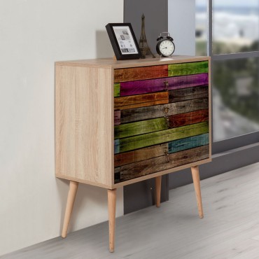 Συρταριέρα Soho Megapap από μελαμίνη χρώμα sonoma 80x40x90cm 1 τεμ.