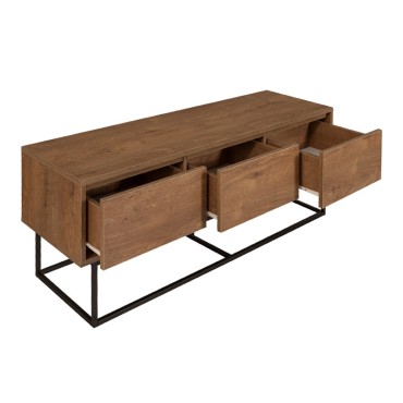 Έπιπλο τηλεόρασης Amedeo Megapap χρώμα καρυδί 140x40x50cm 1 τεμ.
