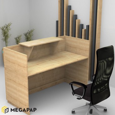 Γραφείο reception Lemmon Megapap χρώμα sonoma 200x70x110εκ.