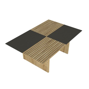 Τραπεζάκι σαλονιού Venita Megapap χρώμα sapphire oak - ανθρακί 90x60x33,8cm 1 τεμ.