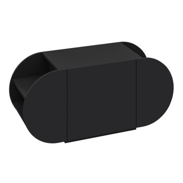 Παπουτσοθήκη Pozy Megapap χρώμα black bute 110x40,4x50cm
