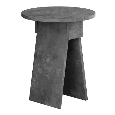 Βοηθητικό τραπεζάκι Chen Megapap χρώμα γκρι ρετρό Φ42x50cm 1 τεμ.