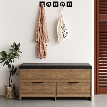 Παπουτσοθήκη Cove Megapap χρώμα ανοιχτό καρυδί 106x34x51,5cm