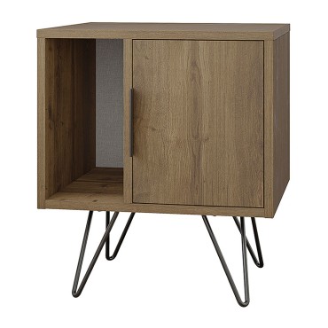 Κομοδίνο Glynn Megapap χρώμα ανοιχτό καρυδί 50,2x44,6x60cm 1 τεμ.