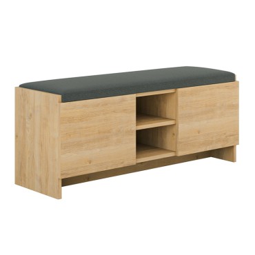 Παπουτσοθήκη Zulla Megapap χρώμα φυσικό οξιάς 110x37x43cm