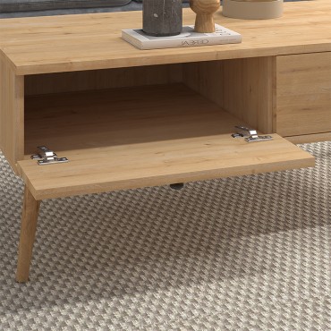 Τραπεζάκι σαλονιού Alis Megapap χρώμα oak 110x50x40cm 1 τεμ.