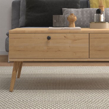 Τραπεζάκι σαλονιού Alis Megapap χρώμα oak 110x50x40cm 1 τεμ.