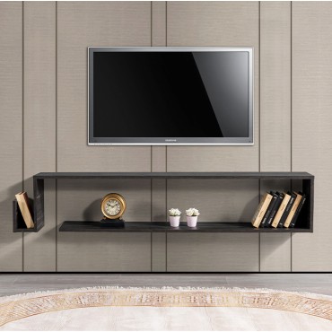 Έπιπλο τηλεόρασης επιτοίχιο Regnar Megapap χρώμα rebab 168,6x25x31,8cm 1 τεμ.