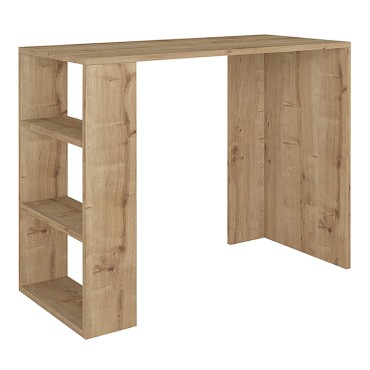 Γραφείο εργασίας Netenia Megapap από μελαμίνη χρώμα sapphire oak 90x40x74cm 1 τεμ.