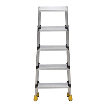 Σκάλα Double Step Perilla αλουμινίου 5+5 σκαλοπάτια 103εκ.
