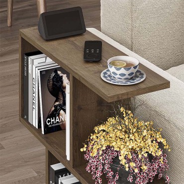 Βοηθητικό τραπεζάκι Homemania Megapap χρώμα ανοιχτό καρυδί 60x20x60cm 1 τεμ.
