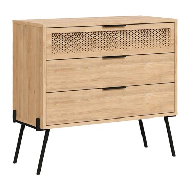 Συρταριέρα Naive Megapap χρώμα sapphire oak 93,1x40x83,1cm 1 τεμ.